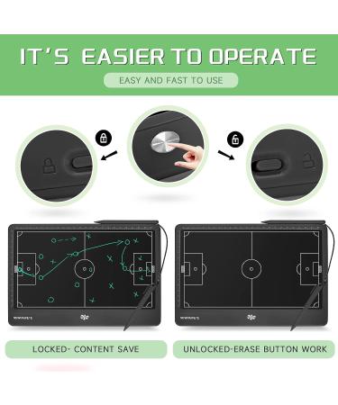Newnaivete 12.8 inch Electronic Football Coach Board with LCD Display and Stylus Pen - Soccer Tactical Training Tool for Coaches - Buy Online on SooperMarket.com