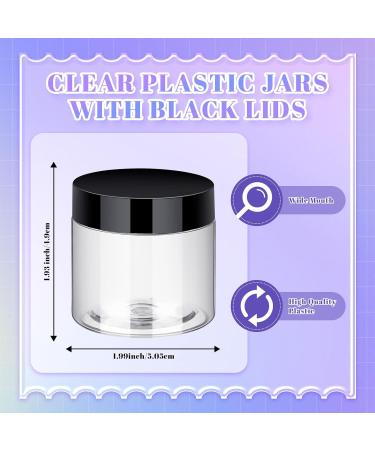 150 Pieces Plastic Container Jars with Lids Round Clear Cosmetic Jars Empty Clear Plastic Jars for Lotion Cream Ointments Makeup Eye Shadow Rhinestone Samples Pot Travel Storage (2 oz) - Buy Online on SooperMarket.com