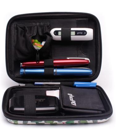 Glucology Classic Diabetes Travel Essentials - Diabetes Classic Case and 3 Pack of Pocket needle bins (Cactus Classic Case) - Buy Online on SooperMarket.com