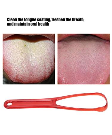 Buy Tongue Scraper - Plastic Tongue Cleaner & Brush for Fresh Breath | Heal Bad Breath for Adults & Kids (Red) - Buy Online on SooperMarket.com