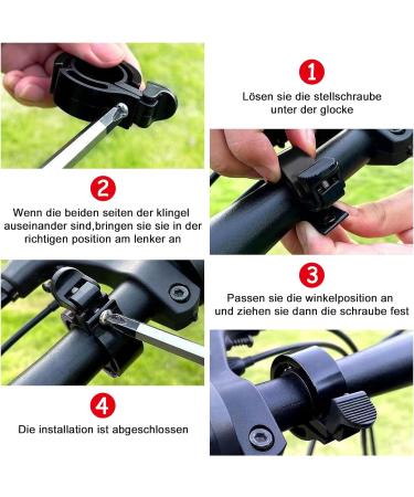 Funtery Bicycle Bell - 2 Pieces for Kids & Adults | MTB Racing Bike Bell | Fits 22-24 mm Handlebars - Buy Online on SooperMarket.com