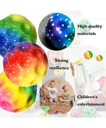 Astro Jump Ball - 3 Multicolored Galaxy Space Moon Balls | 7cm Spruinge Rubber for Kids | Fun Outdoor Stress Relief Toys - Buy Online on SooperMarket.com