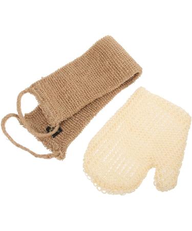 ABOOFAN 3 Sets Sisal Bath Set Exfoliating Bath Scrubbers Dead Skin Removers Gloves Loofahs Pouf Gloves Body Scrub Towel Korean Washcloth Exfoliate for Body South Korea Jute Man Frosted - Buy Online on SooperMarket.com
