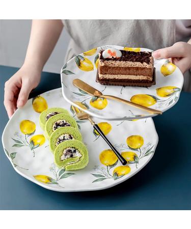 Serving Plates Creative Dinner Plates Lemon Irregular Flat Dinner Steak Salad Plate Snack Plate Household Vegetable Plate Cake Dish Home Kitchen Tableware for Appetizer Dinner and Desserts (Color : 8 Inch - Buy Online on SooperMarket.com