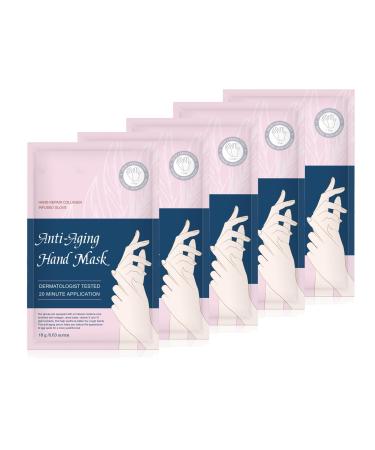 Handmask 5 pairs of moisture gloves gloves for hand care-for-nourishing regenerating peeling mask for dry aging and cracking hands hand mask for women and men #5*5PCs