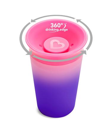 Munchkin Miracle 360 Drinking Cup for Babies & Toddlers - BPA-Free Color Changing Leak-Proof 266ml Pink - Dishwasher Safe 12 Months+ - Buy Online on SooperMarket.com