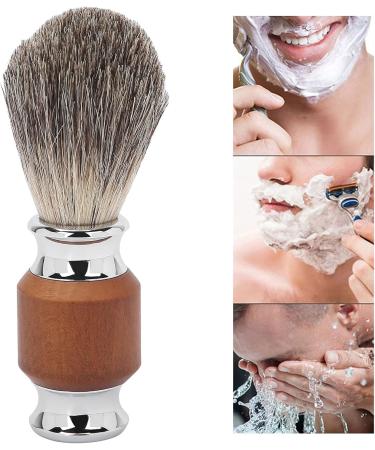 Premium Shaving Brush for Men - Rubber Wood Handle Foaming Trimmer Perfect for Barbers & Salons - Buy Online on SooperMarket.com