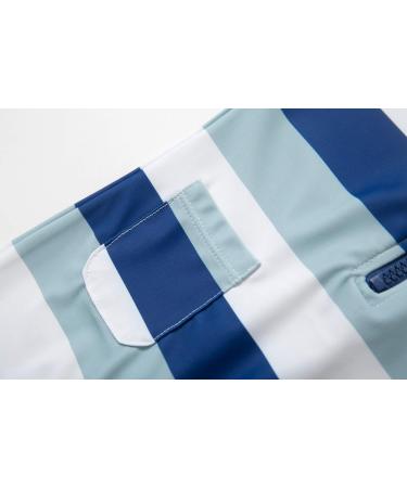 Baby Boys Sunsuit UPF 50+ Sun Protection One Piece Swimwear Set with Sun Hat (Blue Stripe 18-24 Months) - Buy Online on SooperMarket.com