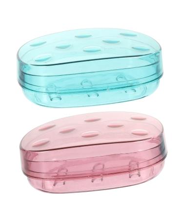 Ciieeo 2pcs Soap Dish Holder Soap Container Soap Box Portable