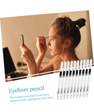 FOYTOKI 30 Pcs Lying Silkworm Eyeliner Eyelid Make up Pencil Professional Eyeliner Pencils White Wooden Pole - Buy Online on SooperMarket.com