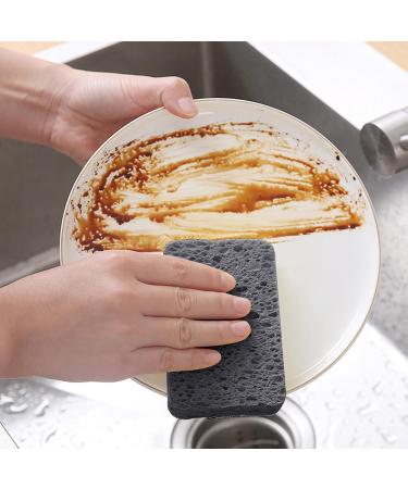 12Pcs Dish Sponge Non-Scratch Scrub Sponge Absorbent Kitchen Sponges Quick Foaming Dish Scrubber Pads for Effortless Cleaning Dishes Pots Pans Black - Buy Online on SooperMarket.com