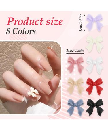 240Pcs Bow Nail Charms Colorful Bowknot Nail Art Decorations Cute 3D Bow Nail Accessories Resin Flatback Nail Charms for Nail Art Design DIY Crafts - Buy Online on SooperMarket.com