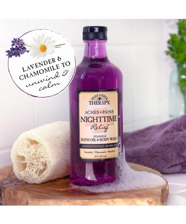 Village Naturals Aches & Pains Nighttime Relief Bath Oil 16oz - Pack of 2 | Soothing Body Treatment - Buy Online on SooperMarket.com