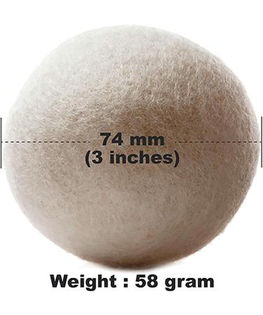 Buy Eco-Friendly Wool Dryer Balls (4 Pack) - XL Natural Fabric Softener & Static Guard - 100% New Zealand Wool - Buy Online on SooperMarket.com