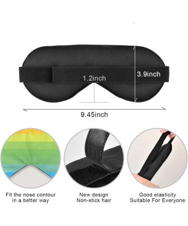 Haskirky Light Blocking Eye Mask - Breathable & Adjustable for Men and Women - Ideal for Travel, Yoga & Deep Sleep - Rainbow Design - Buy Online on SooperMarket.com