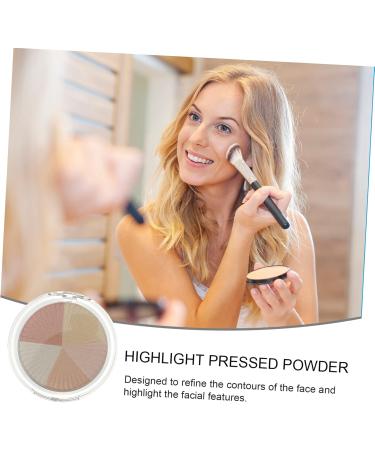 BELLIFFY 1 Box Highlight Powder Highlighting Highlighter Compact Powder Shimmer Powder for Face Plastic Shell - Buy Online on SooperMarket.com