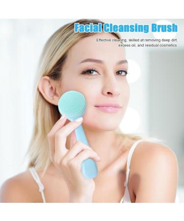 Neamou Silicone Face Scrubber | Silicone Manual Facial Cleansing Brush - Manual Facial Cleansing Brush Skin Friendly Waterproof Face Cleaning Scrubber Blue - Buy Online on SooperMarket.com