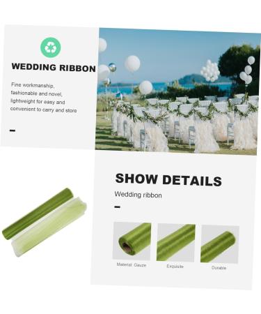 STOBOK 1 roll Prop Gauze Handrail Ribbon Decor Craft Stair Decorative Mesh Tulle Diy Dress Party Wedding 0.01X49X3000CM Green - Buy Online on SooperMarket.com