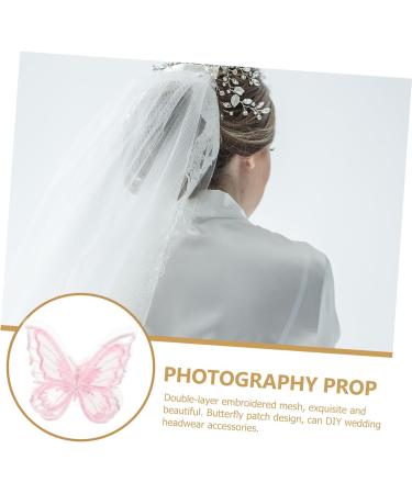 EXCEART 30pcs Mesh Butterfly Patch Dreses Handbags Bowknot Crafts Sewing Accessories Headgear Wedding Dress - Buy Online on SooperMarket.com