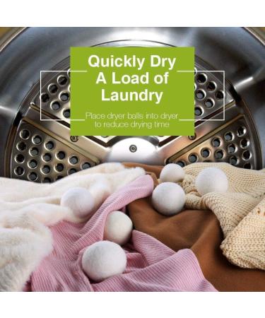 Sopito XL Wool Dryer Balls - 6pcs Set | Reduce Drying Time & Wrinkles | Static & Tangle-Free Laundry | Softens Fabric & Fluffs Clothes | Premium Natural Wool - Buy Online on SooperMarket.com