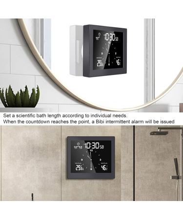 Bathroom Accessory Temperature and Humidity Limit Alarm Function Digital Clock Waterproof Silicone Hole Plug for Bathroom (Black Pisa Leaning Tower Type) - Buy Online on SooperMarket.com