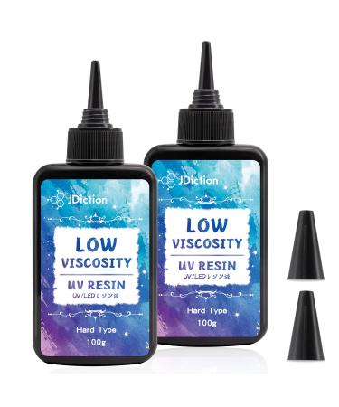 JDiction UV Resin  Upgrade 200g Low Viscosity Hard Thin UV Resin with Super Crystal Clear Resin Kit for Jewelry  Casting  Coating and DIY Craft