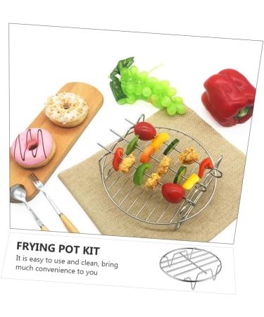 Cabilock 1set Air Fryer Accessories BBQ Rack Air Fryer Pot Accessories Baking Rack Cake Rack Stainless 5pcs - Buy Online on SooperMarket.com