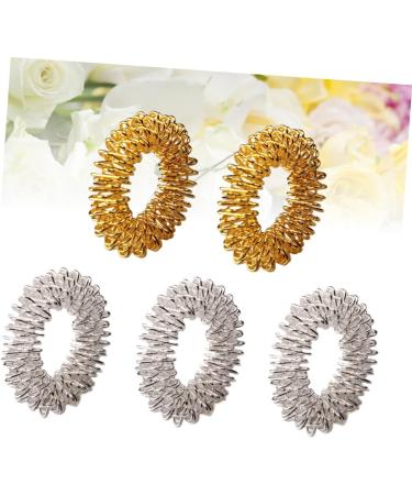 Ibasenice 5-St Spiky Sensory Ring - Acupressure Finger Circulation Toy | Chinese Medicine Massage Device - Buy Online on SooperMarket.com