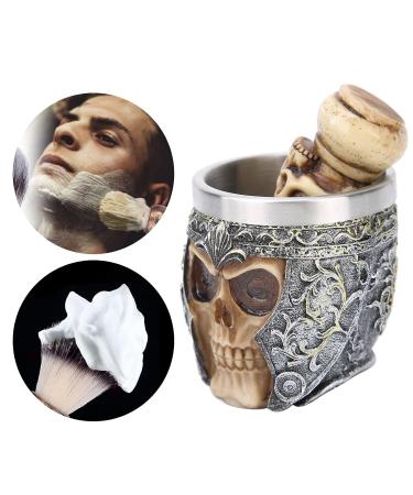 Premium Beard Razor Set | Stainless Steel Bowl Brush & Skull Design | Perfect Grooming Kit for Men - Buy Online on SooperMarket.com