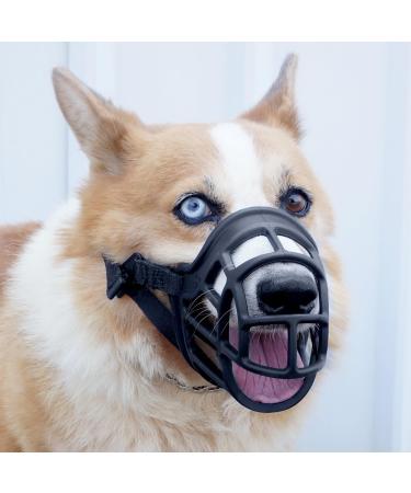 Premium Silicone Dog Muzzle - Basket Style for Medium & Large Dogs | Anti-Bark Solution | International Shipping - Buy Online on SooperMarket.com