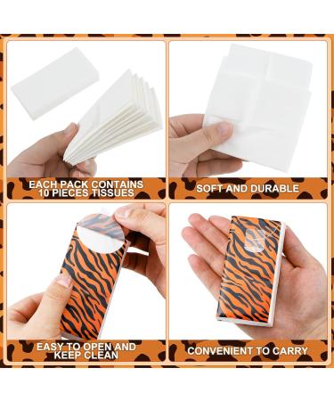 48 Pack Jungle Safari Animal Print Pocket Tissues - Portable Travel Size Facial Tissues for Birthday, Baby Shower, Holiday Parties - Buy Online on SooperMarket.com