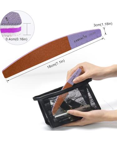 Canvalite 12pk Professional Nail Files for Gel Nails - Double-Sided 100/180 Grit Washable & Reusable Nail Buffer Block - Ideal for Salon & Home Use - Buy Online on SooperMarket.com