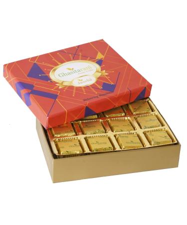 Ghasitaram Gifts Jaiccha MEWA Bites in Premium Box 12 pcs |Gift for Diwali Gifts Bhaidooj Gifts|