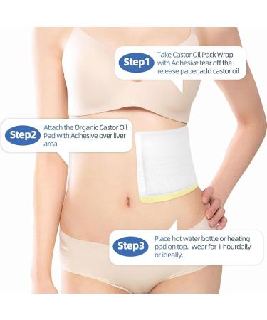 10 Pack Disposable Castor Oil Packs | Highly Absorbent & Skin-Friendly | Leak-Proof Self-Adhesive Solution for Superior Comfort - Buy Online on SooperMarket.com