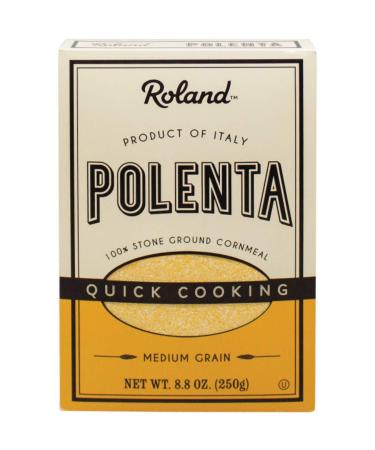 Roland Foods Medium Grain Yellow Polenta, Specialty Imported Food, 8.8-Ounce Box