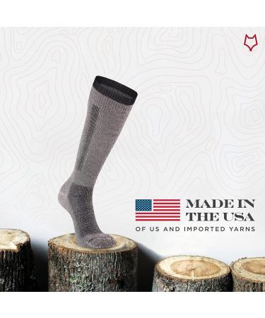 FoxRiver Snow Pack Over the Calf Merino Wool Skiing Socks 2 Pack - Black (Size 9-11.5) - Buy Online on SooperMarket.com