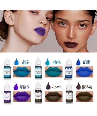 QIUFSSE DIY Lip Gloss Pigment Set - 12 Colors, Natural & High Color Rendering, Multifunctional Liquid Pigment for Lip Gloss Making - Set B - Buy Online on SooperMarket.com
