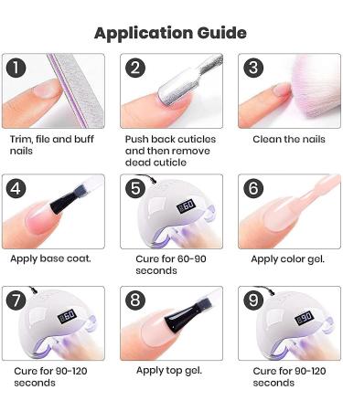 RARJSM Icy Jelly Gel Nail Polish Set of 6 Translucent Colors Sheer Rose Nude Tone Gel Polish LED UV Gel Clear Milky Light Pink Red Brown French Manicure Curing Requires 7.5ml DIY Home Nail Salon Icy Jelly Set - Buy Online on SooperMarket.com