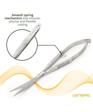 VORESTIC 16cm Curved Spring Scissors for Aquarium & Terrarium Plants - Aquascaping Tools - Buy Online on SooperMarket.com