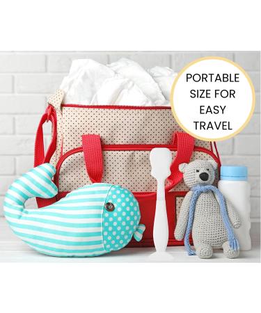 2 Pack Silicone Baby Diaper Cream Brush & Spatula Set - Gray & White | Butt Paste Applicator for Newborns - Buy Online on SooperMarket.com