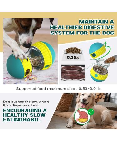 Interactive Treat Dispenser Dog Toy Dog Treat Dispensing Puppy Toys Rolling Dog Treat Dispenser Slow Feeder Reduce Boredom Improve IQ for Small Medium Large Dogs (Green) - Buy Online on SooperMarket.com