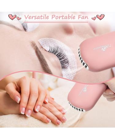 5 Pcs Eyelash Fan Kit - Mini Portable USB Rechargeable Cooling Fan & Lash Cleanser Set - Buy Online on SooperMarket.com