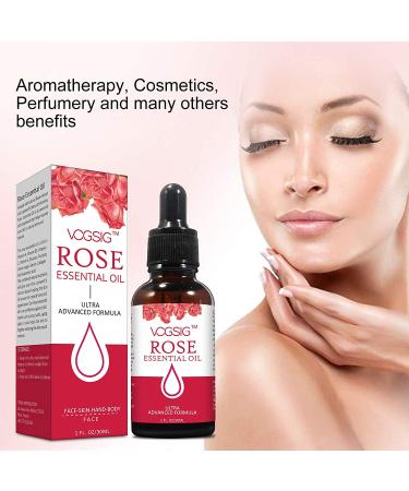 Rose Oil Essential Oil - Moisturizing, Anti-Aging, and Skin Brightening Formula for Aromatherapy and Relaxation - 30ml - Buy Online on SooperMarket.com