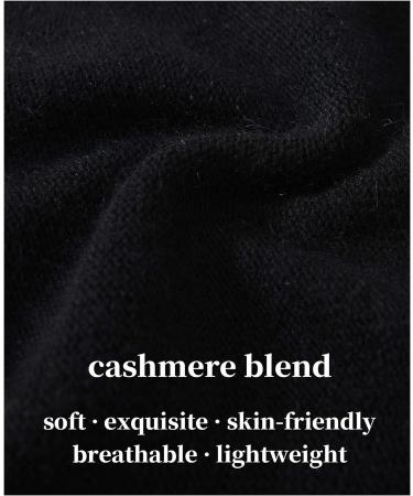 Jaxmonoy Cashmere Slouchy Knit Beanie Hat for Women - Winter Soft Warm Black Skull Cap - Buy Online on SooperMarket.com