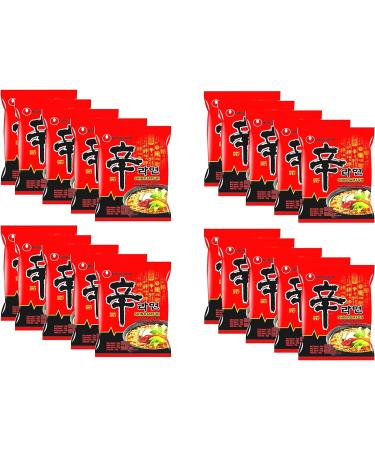 Nongsiimm Spicy Shin Ramyun Noodle (120g (Pack of 20)) 6.00 g (Pack of 20)