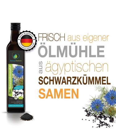 Sanus Natura Organic Black Cumin Oil 500ml - Unfiltered Cold-Pressed Freshly Milled Directly from Manufacturer - Buy Online on SooperMarket.com