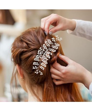 Frcolor Bridal Hair Comb Elegant Pearls Wedding Hair Comb Handmade Wedding Hair Accessories - Buy Online on SooperMarket.com