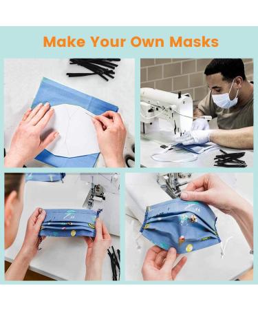 110PCS Adjustable Buckle Elastic Bands for Masks & Sewing - High Stretch Thread Rope for DIY Mask Lanyard & Clothing Making - Buy Online on SooperMarket.com