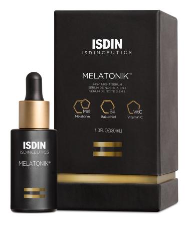 ISDIN Melatonik  Overnight Recovery Anti-Aging Benefits Night Serum  3-in-1 Repairs  Restores and Brightens with Melatonin  Bakuchiol  Vitamin C