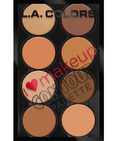 L.A. Colors I Heart Makeup Contour Palette, Medium to Dark, 1.04 Ounce Medium to Dark 1.04 Ounce (Pack of 1)